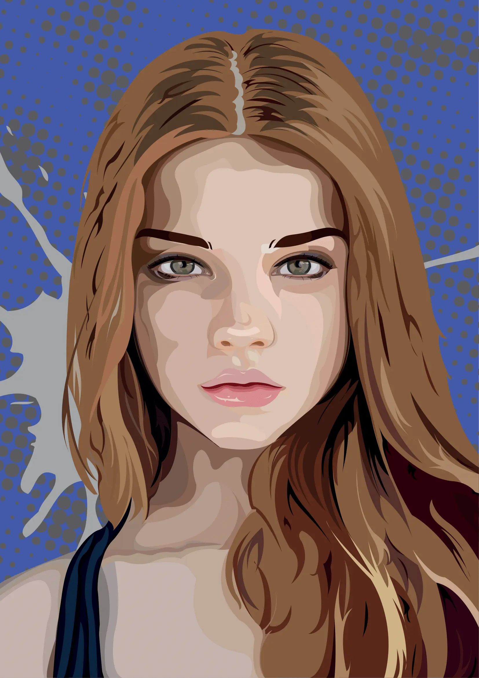 Pop art themed portrait